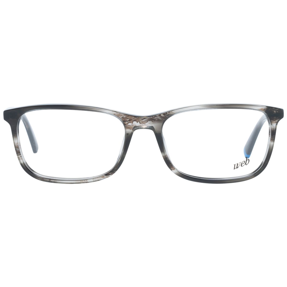 Rechteckige Vollrandbrille mit Streifenmuster