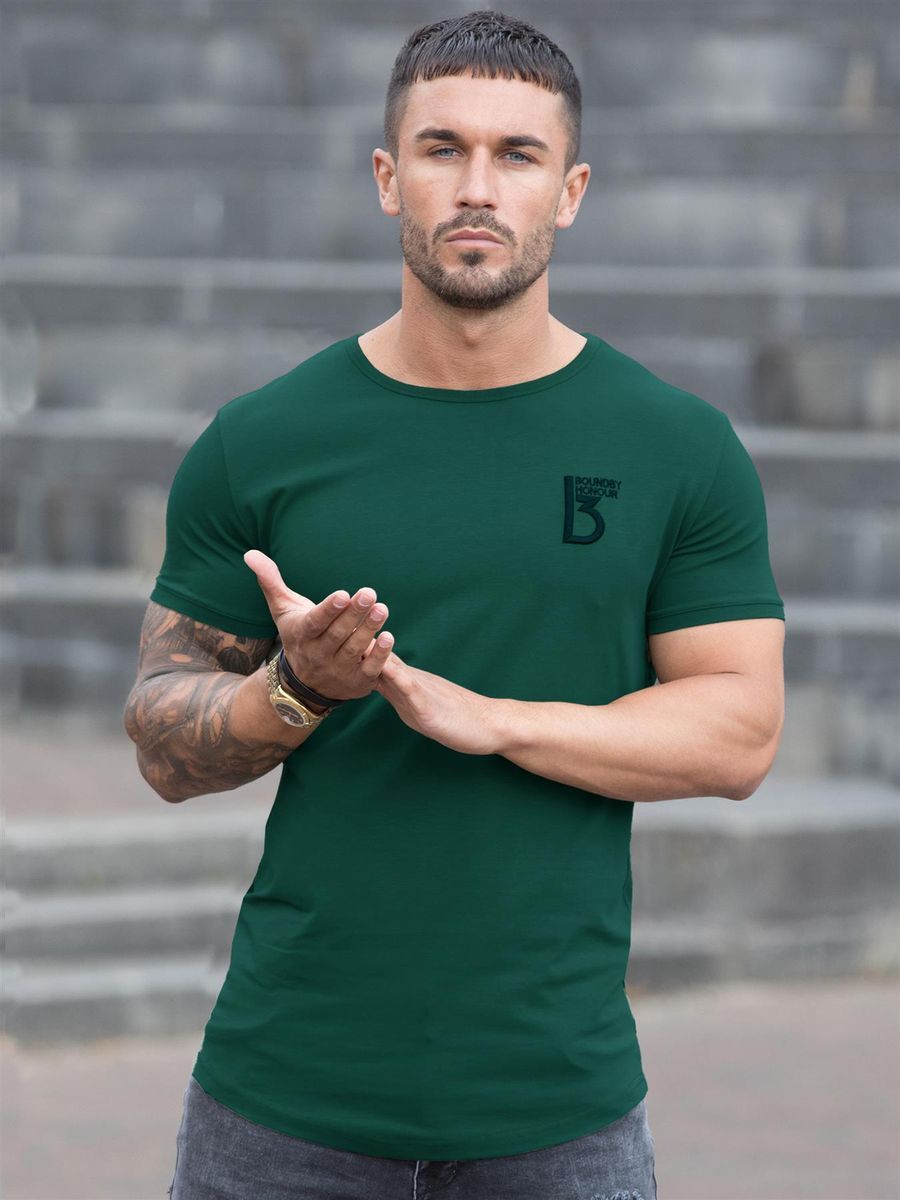 Herren Einfarbiges Freizeit T-Shirt