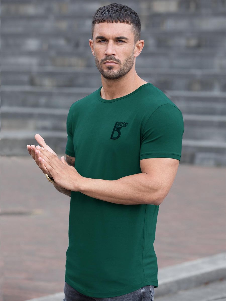 Schmal geschnittenes T-Shirt mit Logo-Stickerei