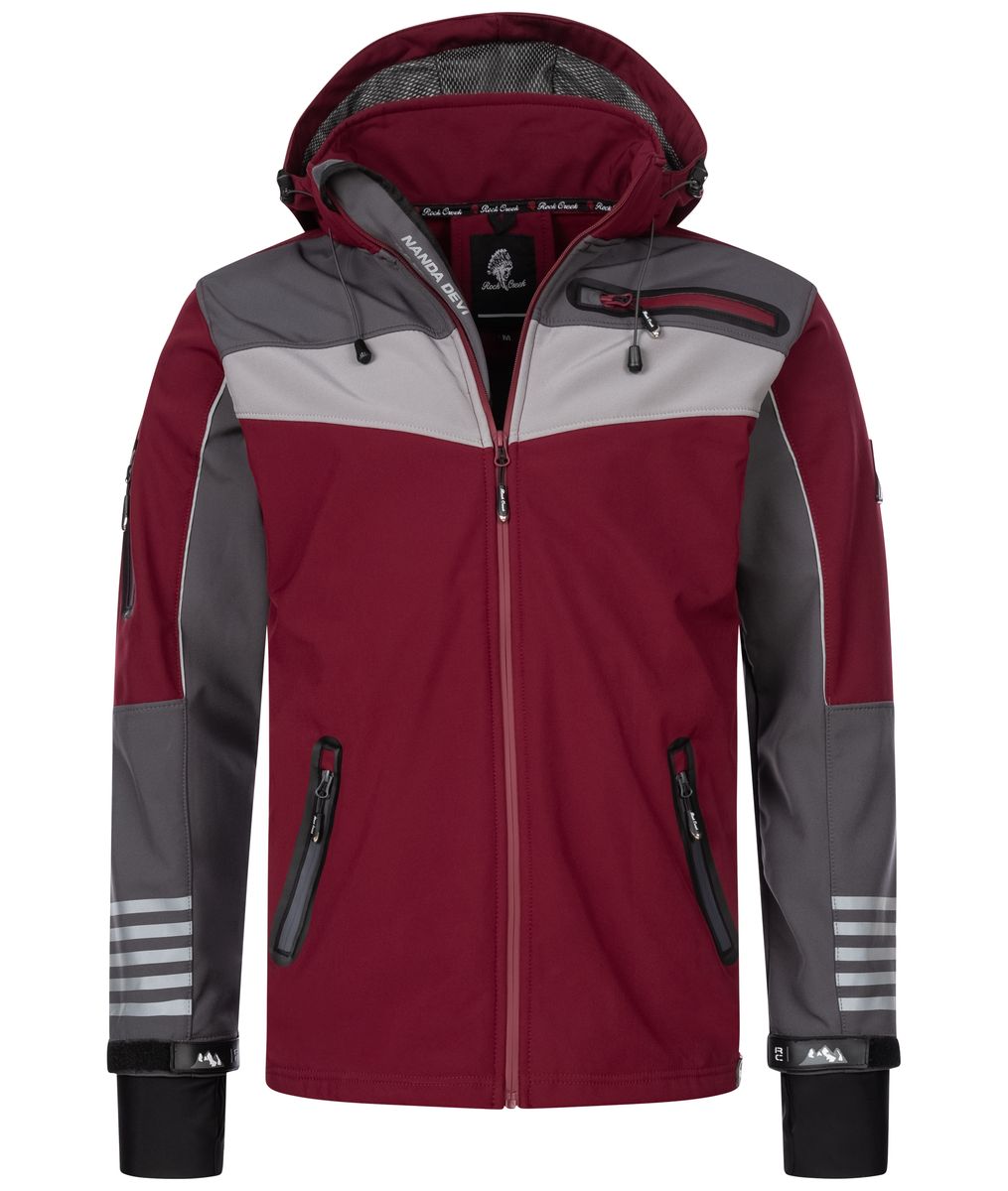 Herren Sportliche Colorblock Softshelljacke