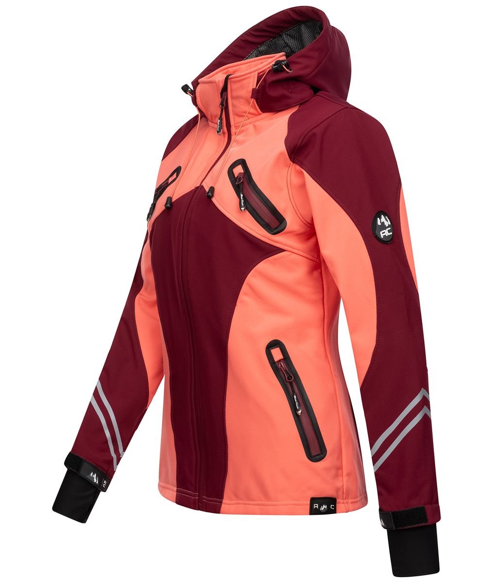 Sportliche Softshelljacke mit Kapuze