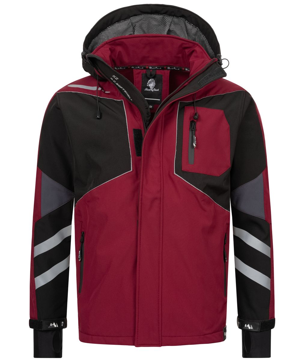 Herren Sportliche Colorblock Softshelljacke
