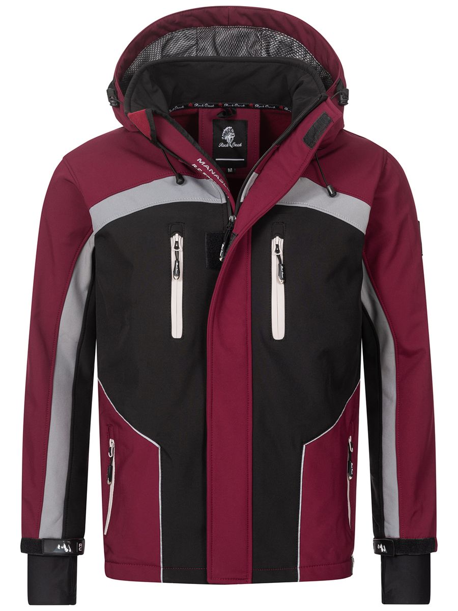Herren Sportliche Colorblock Softshelljacke