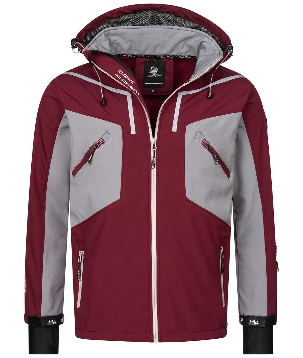 Herren Sportliche Colorblock Softshelljacke