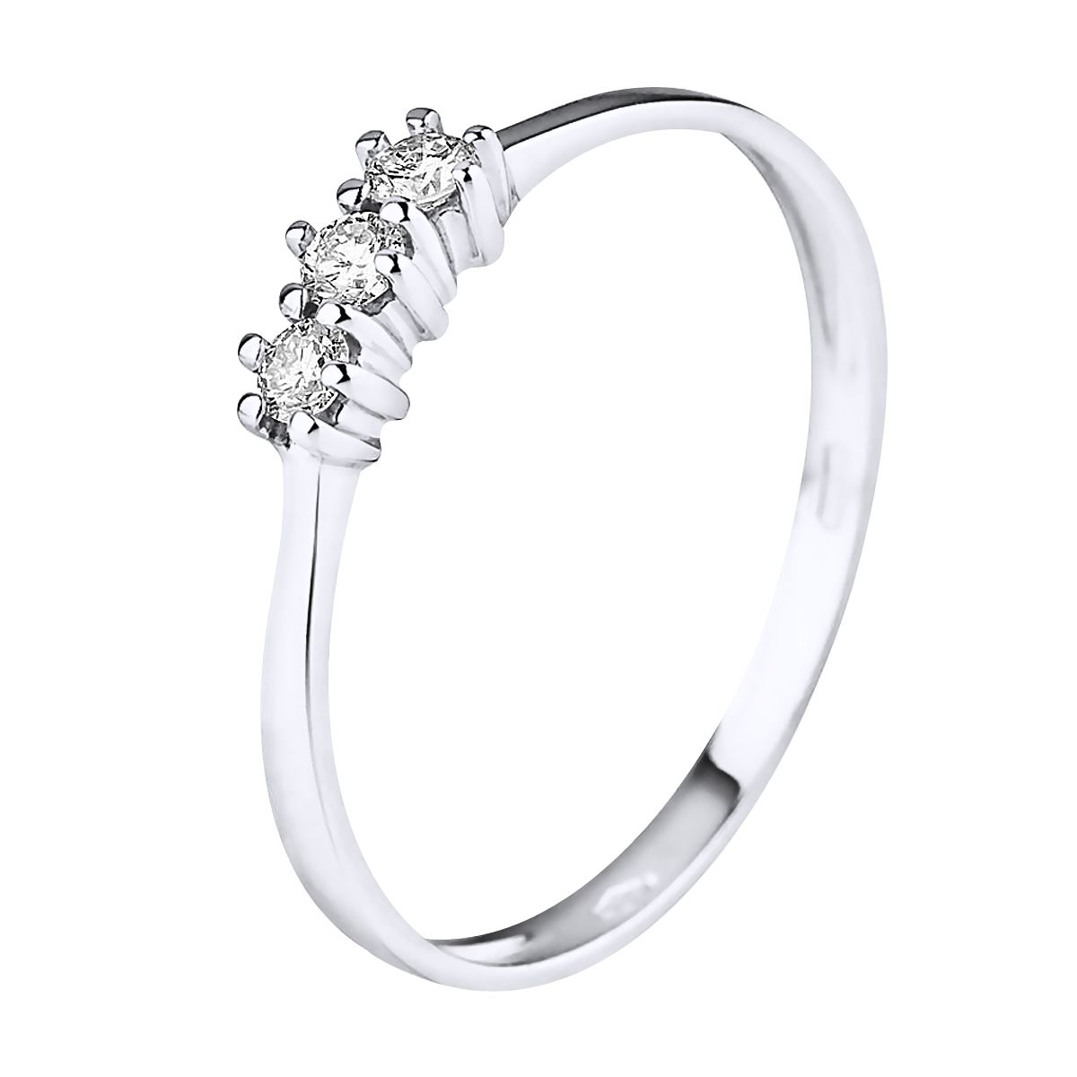 Klassischer Dreistein-Diamantring