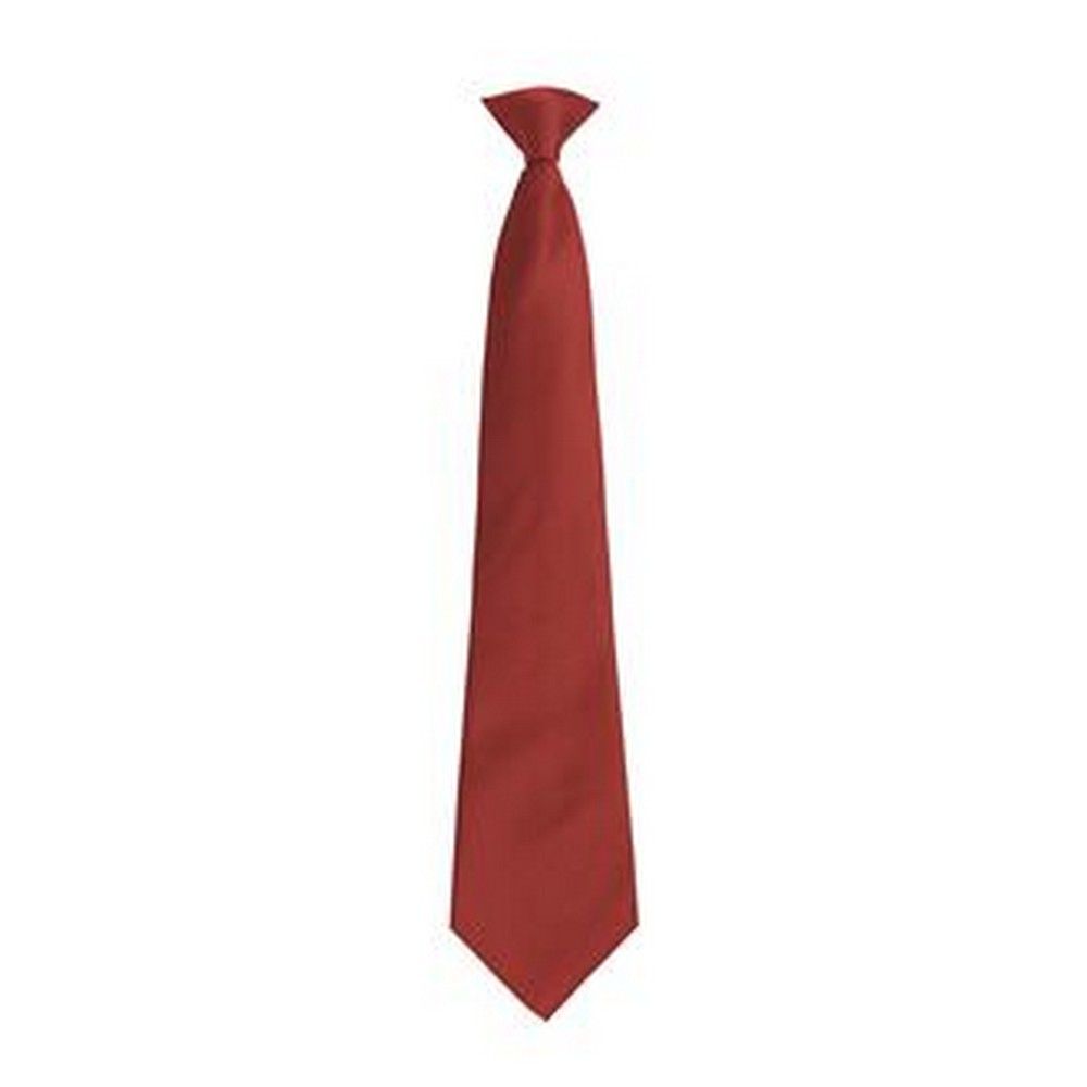 Herren Burgunderfarbene Clip-On-Krawatte