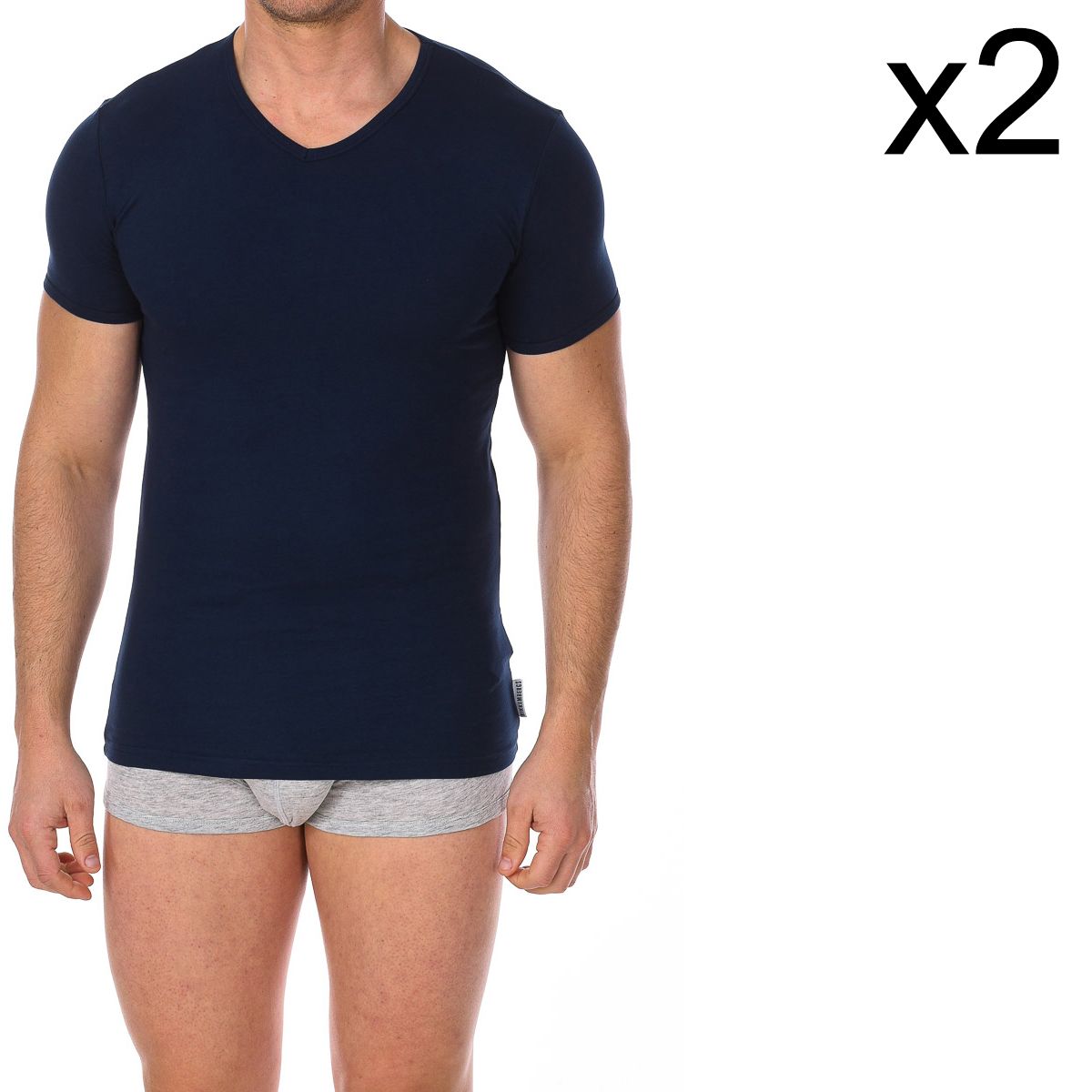Essential V-Ausschnitt T-Shirt Doppelpack