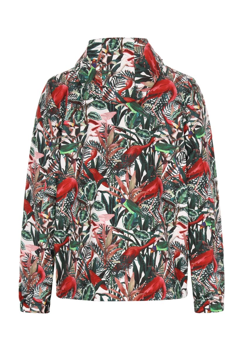 Kapuzenjacke mit Tropen-Print