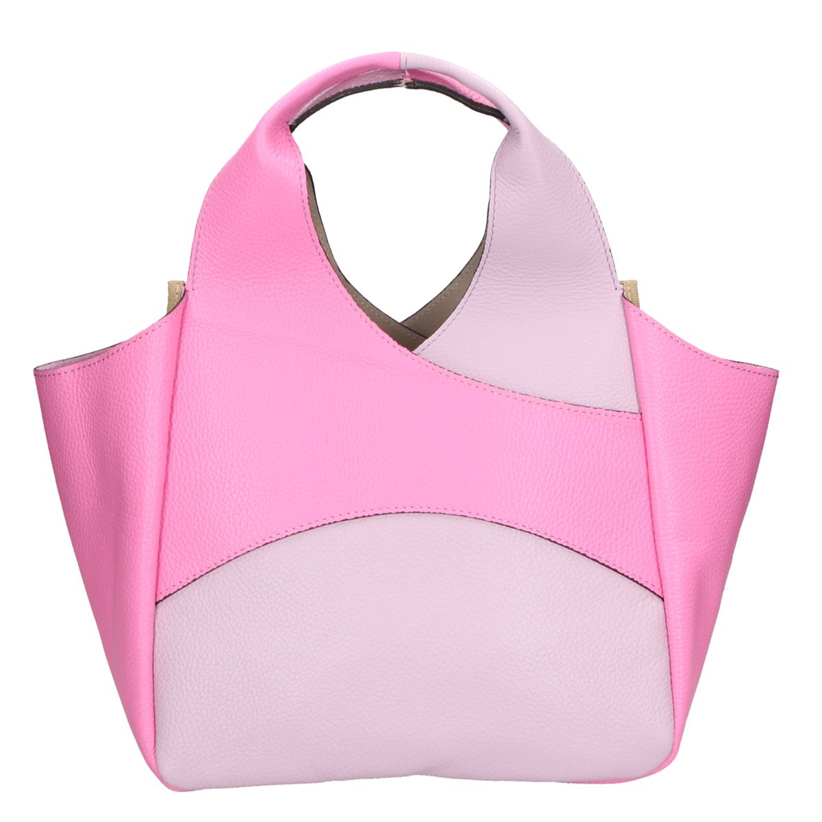 Asymmetrisch Geschwungene Italienische Lederhandtasche