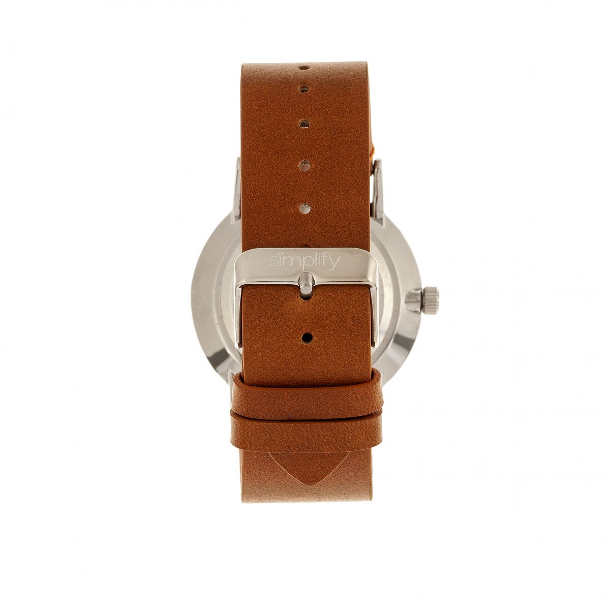 Klassische Lederuhr mit römischen Ziffern