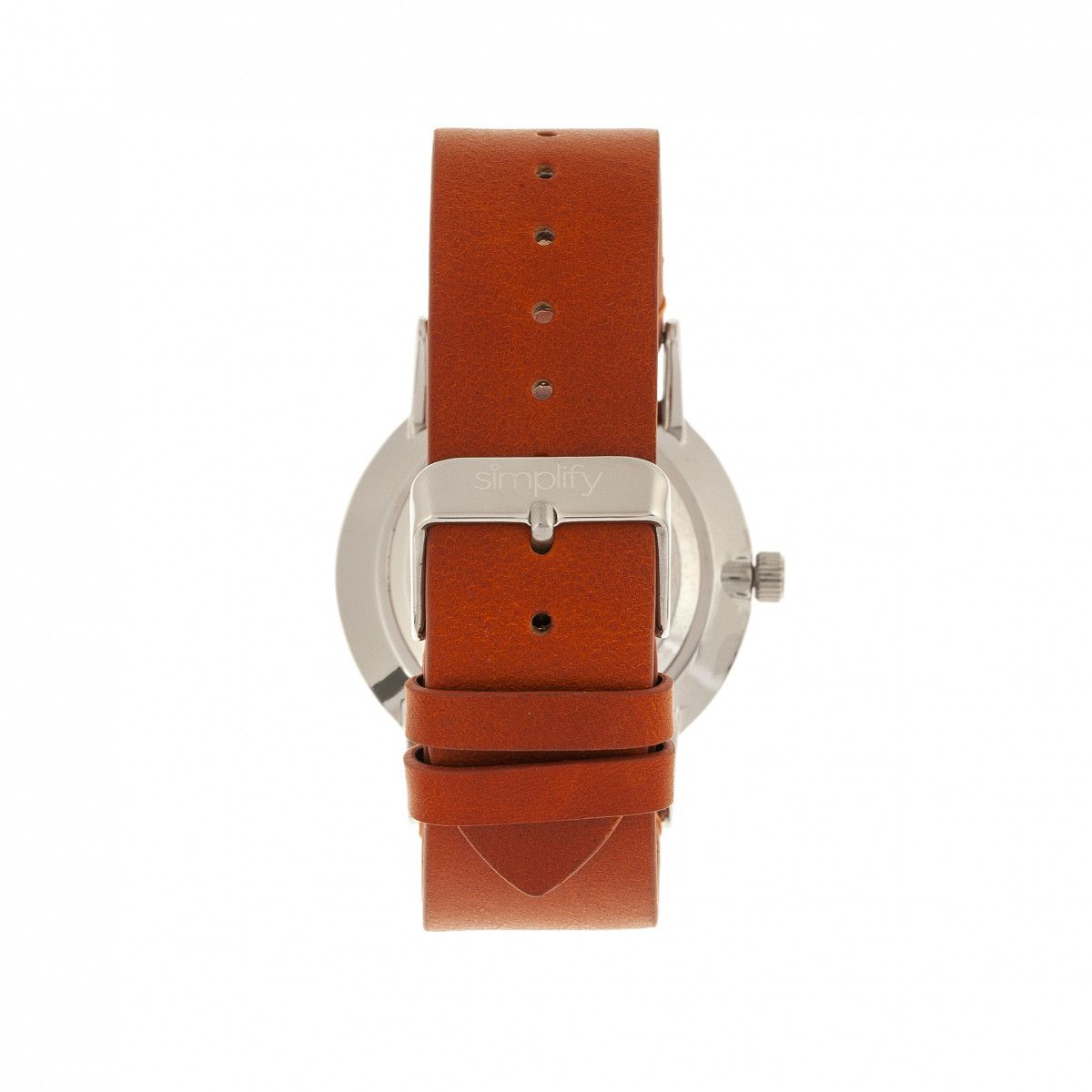 Klassische Lederuhr mit römischen Ziffern