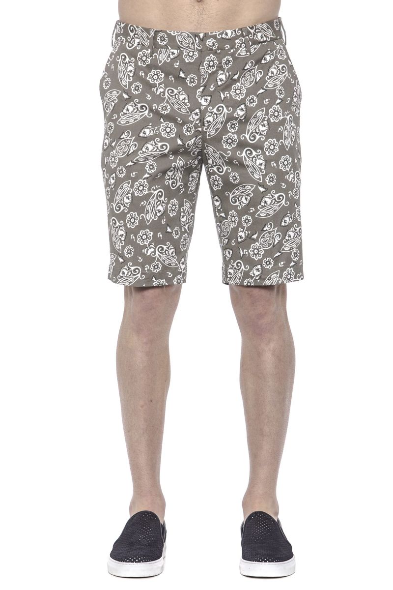 Gemusterte Baumwoll-Bermudashorts für Herren