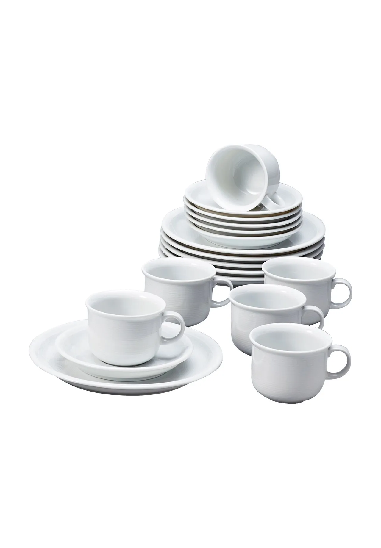 Thomas Porzellan-Kaffee-Set "Trend Weiß", 18-teilig, weiß
