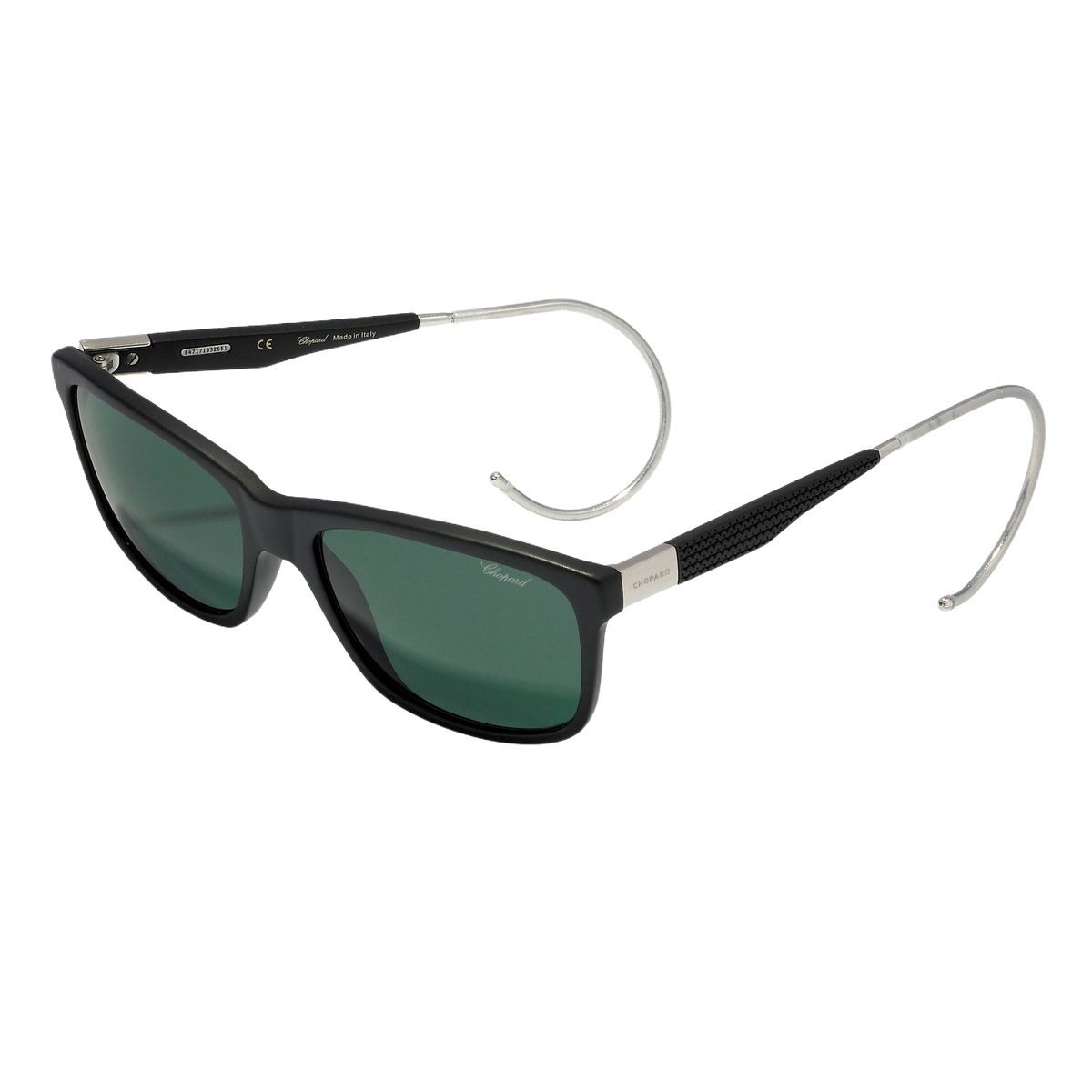 Schwarze rechteckige Sonnenbrille mit Vollrand