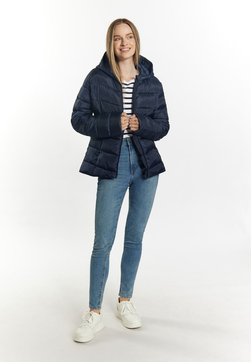 Schimmernde wattierte Steppjacke