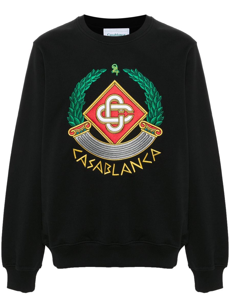 Sweatshirt aus Bio-Baumwolle mit gesticktem Logo