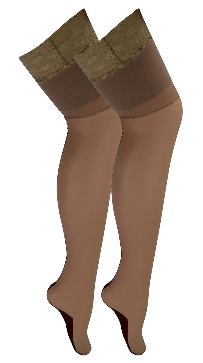 2 Paar Multipack Damen Nahtstrümpfe mit Spitze | Sock Snob | Damen Strümpfe - Nude / Schwarz