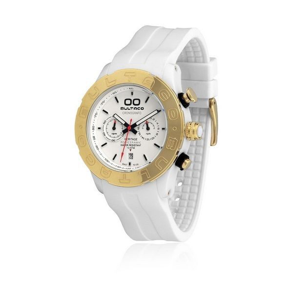 Weibe Chronograph Uhr mit goldener Lünette