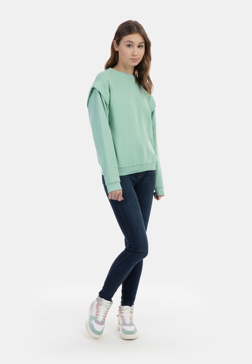 Lockerer Sweatshirt mit Schulter-Detail