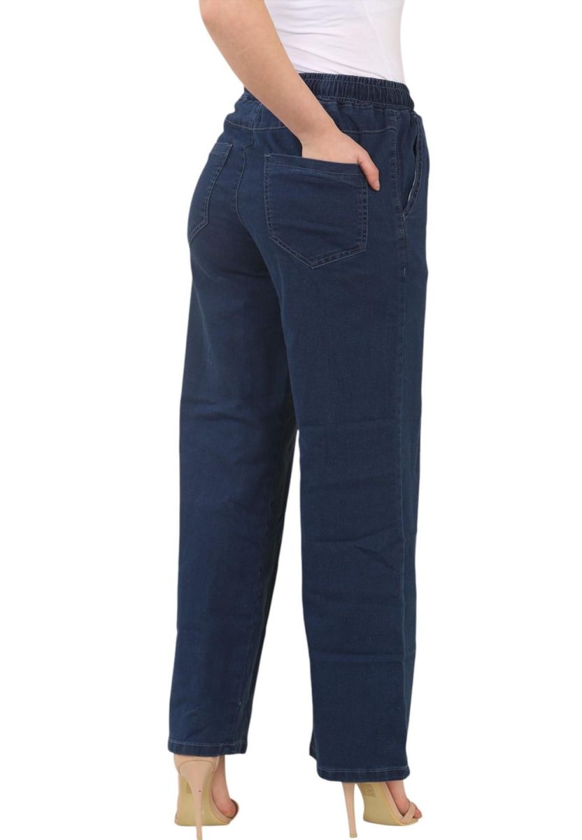 Weite Jeans mit elastischem Hochbund