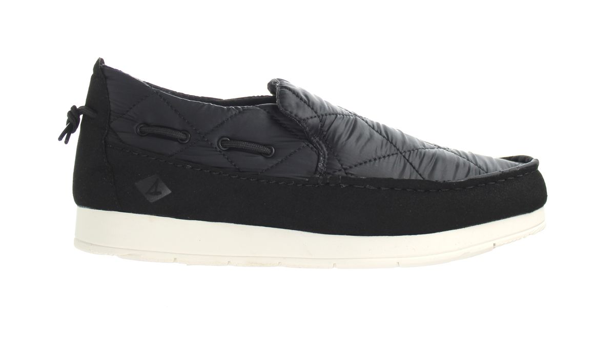 Herren Schwarze Nylon Moc Sider Schuhe