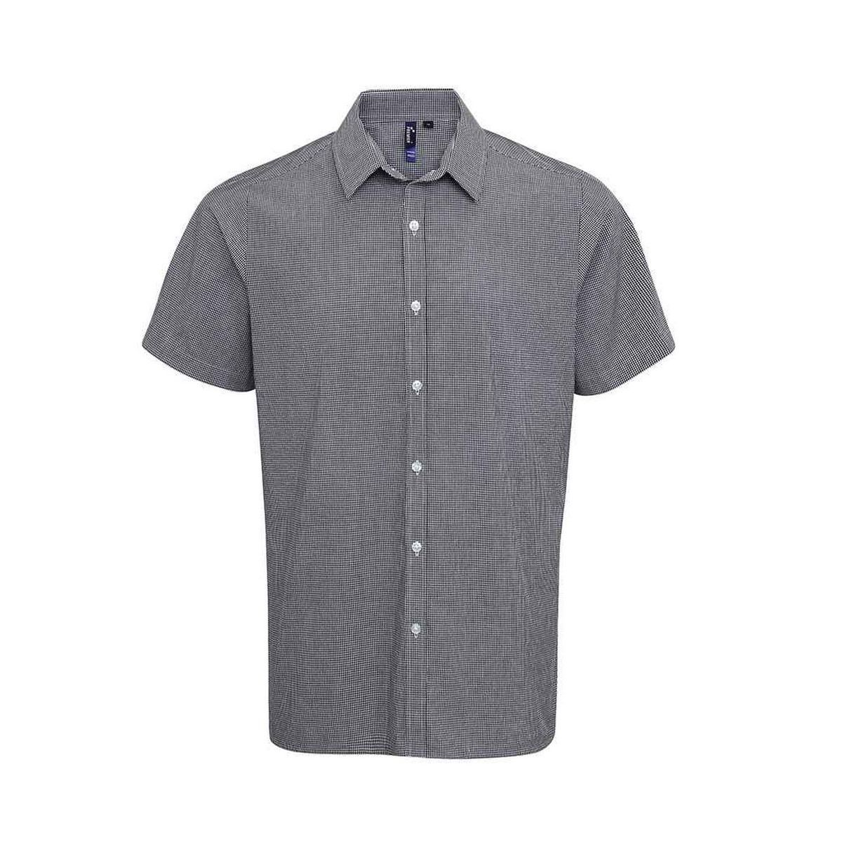 Herren Kurzarm Gingham Hemd