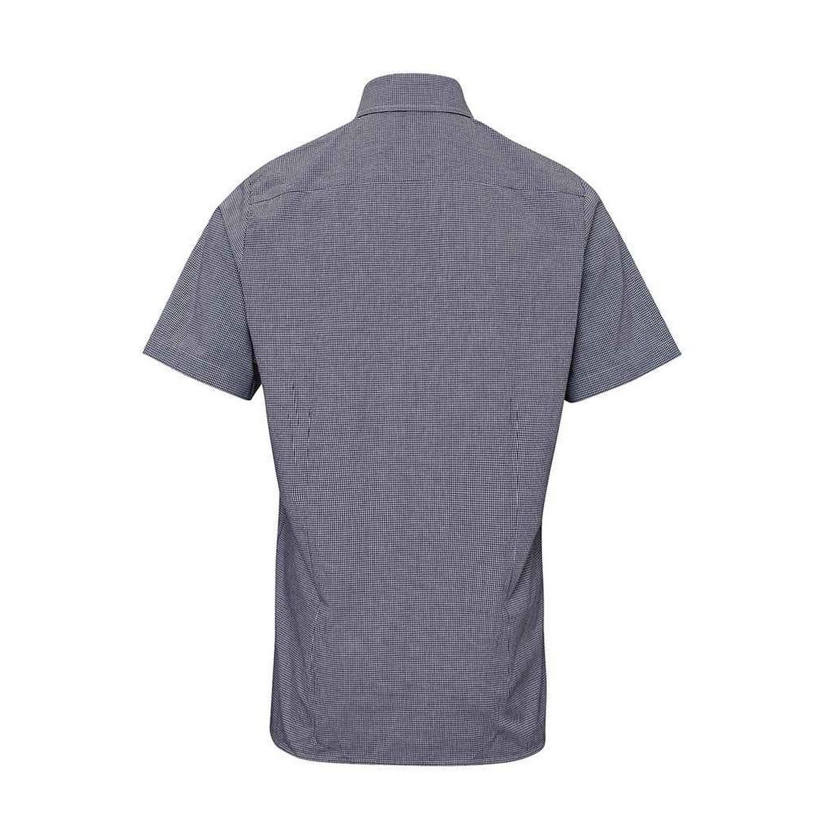 Kurzärmliges Gingham-Popeline-Hemd