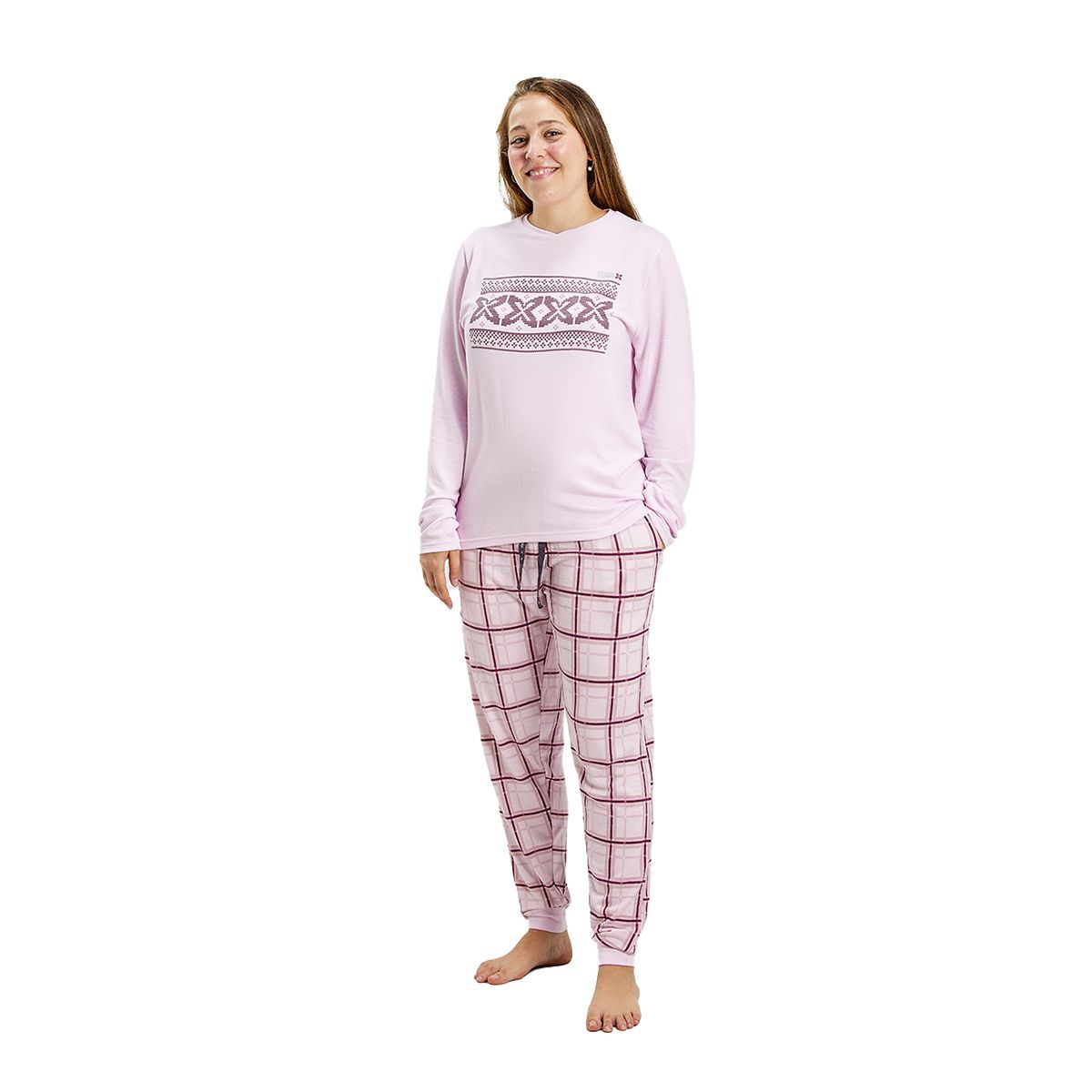 Damen Pyjama Set mit Karohose