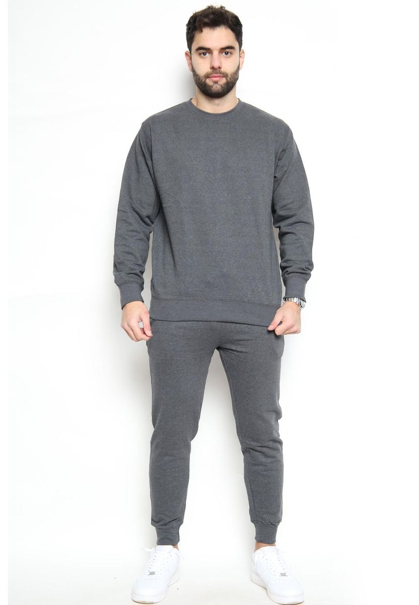Herren Fleece Rundhals Trainingsanzug Set