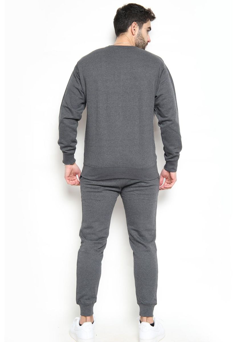 Fleece-Set mit Rundhalspullover und Jogginghose