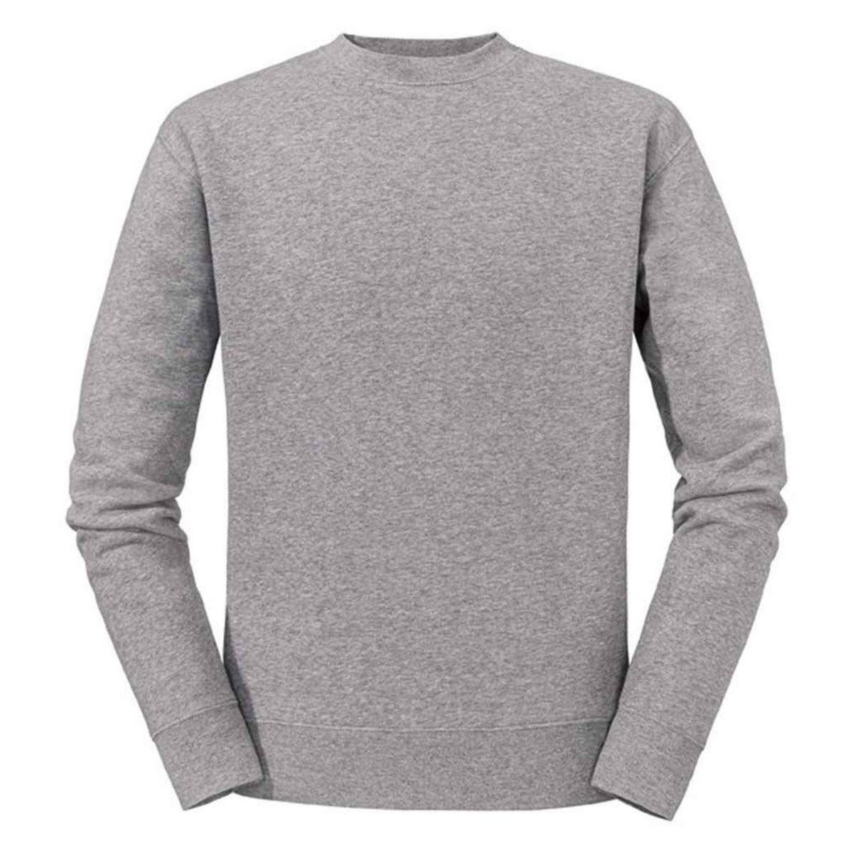 Klassisches meliertes graues Rundhals-Sweatshirt