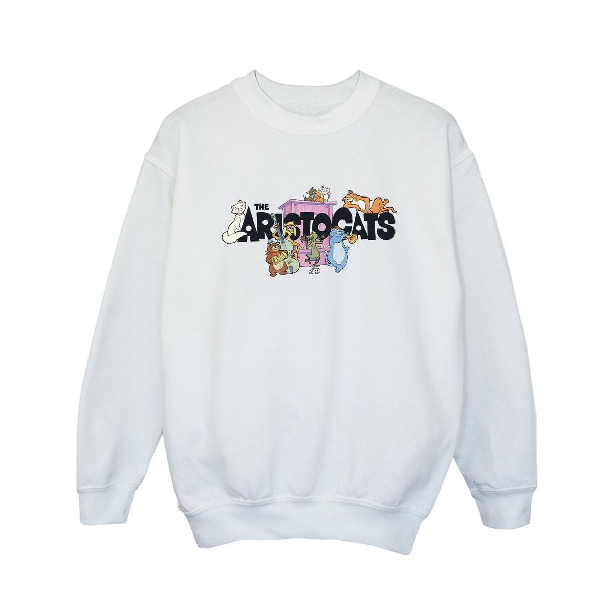 Disney - "The Aristocats Music Logo" Sweatshirt für Mädchen (Weiß)