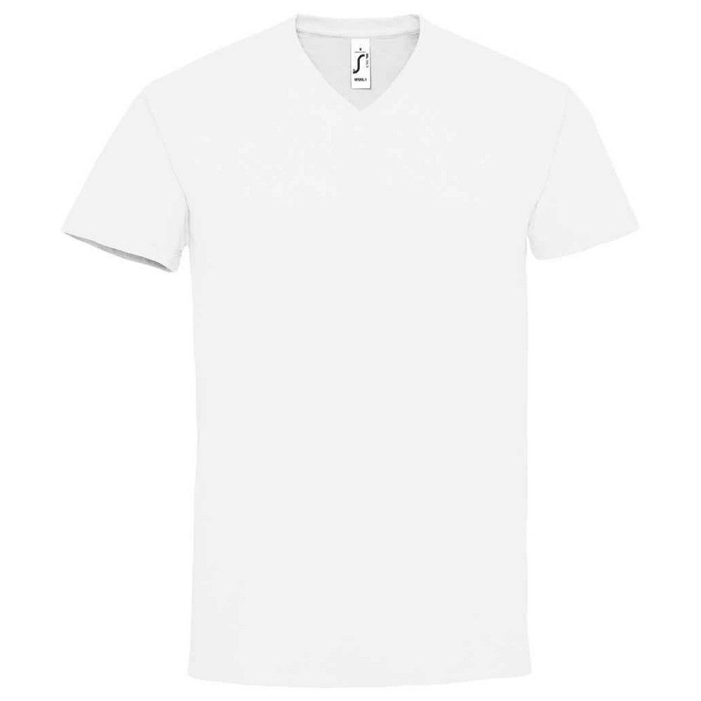 Herren Weißes T-Shirt mit V-Ausschnitt