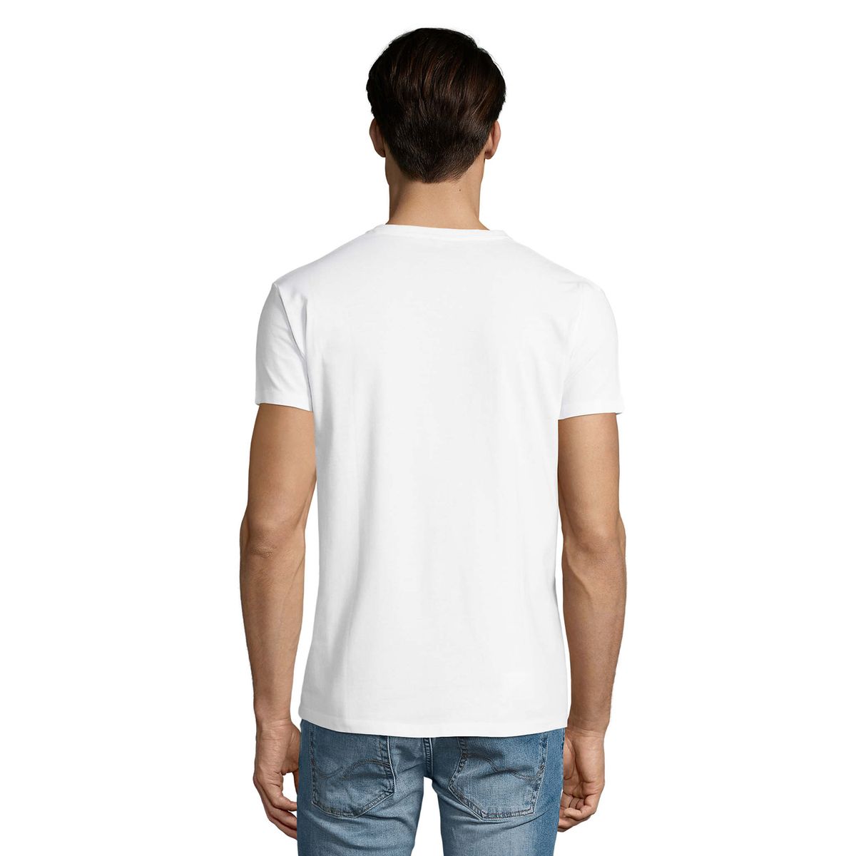 Klassisches Baumwoll-T-Shirt mit V-Ausschnitt