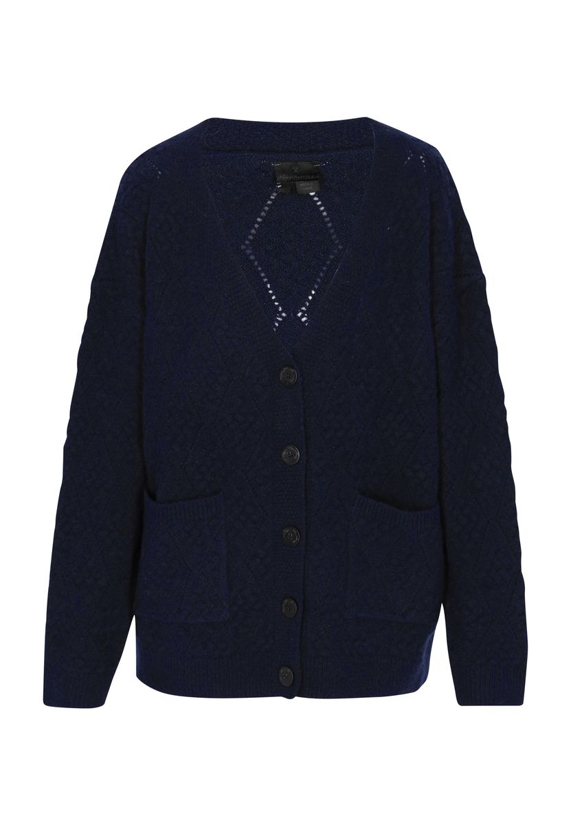 Strukturierte Strickjacke mit Taschen