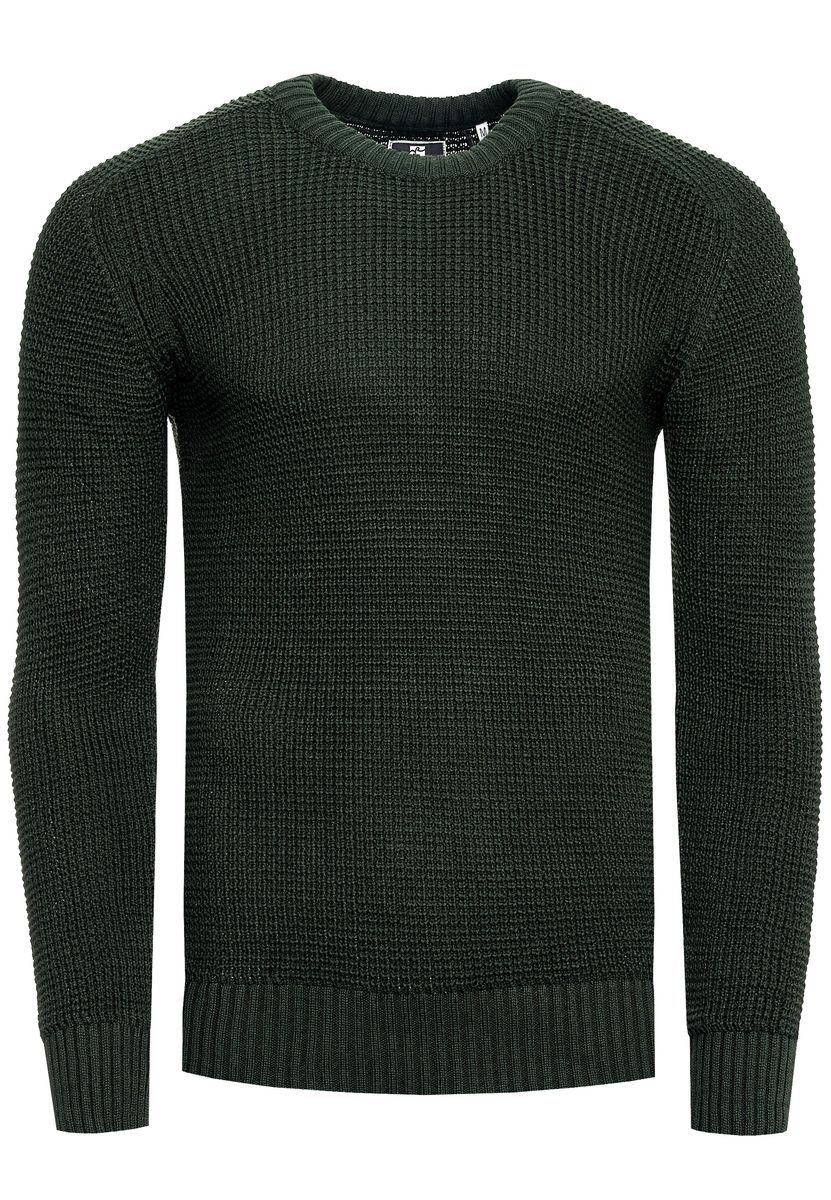 Klassischer Strickpullover mit Rundhalsausschnitt