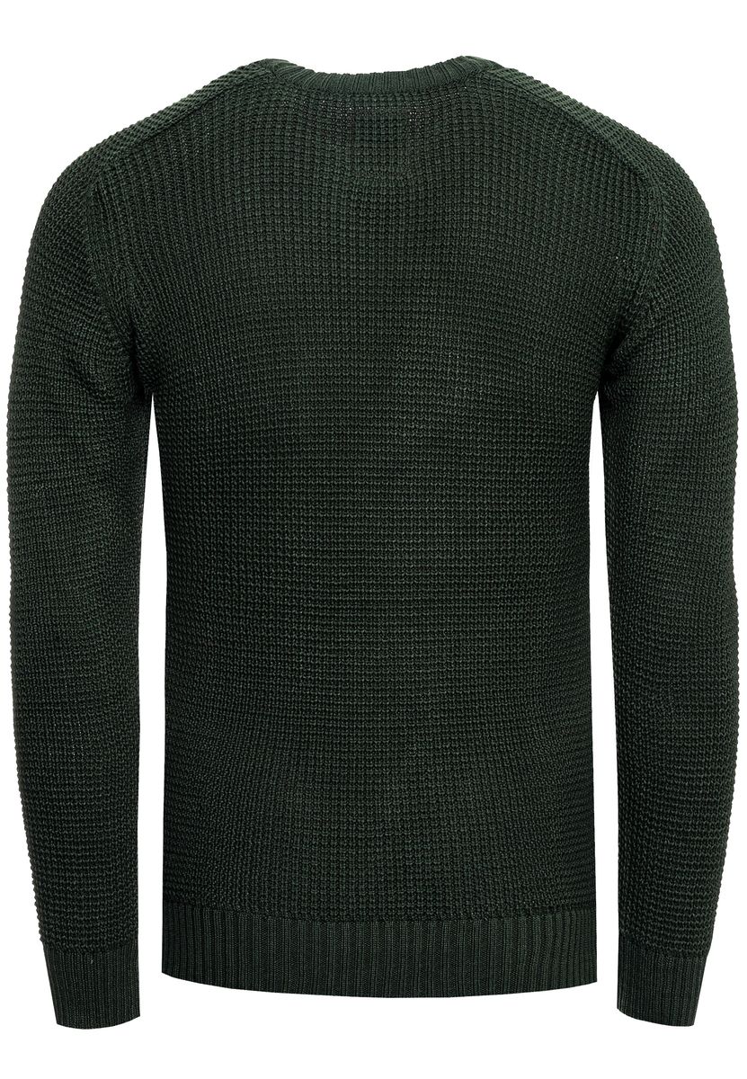 Strukturierter Raglan-Pullover mit Rundhalsausschnitt