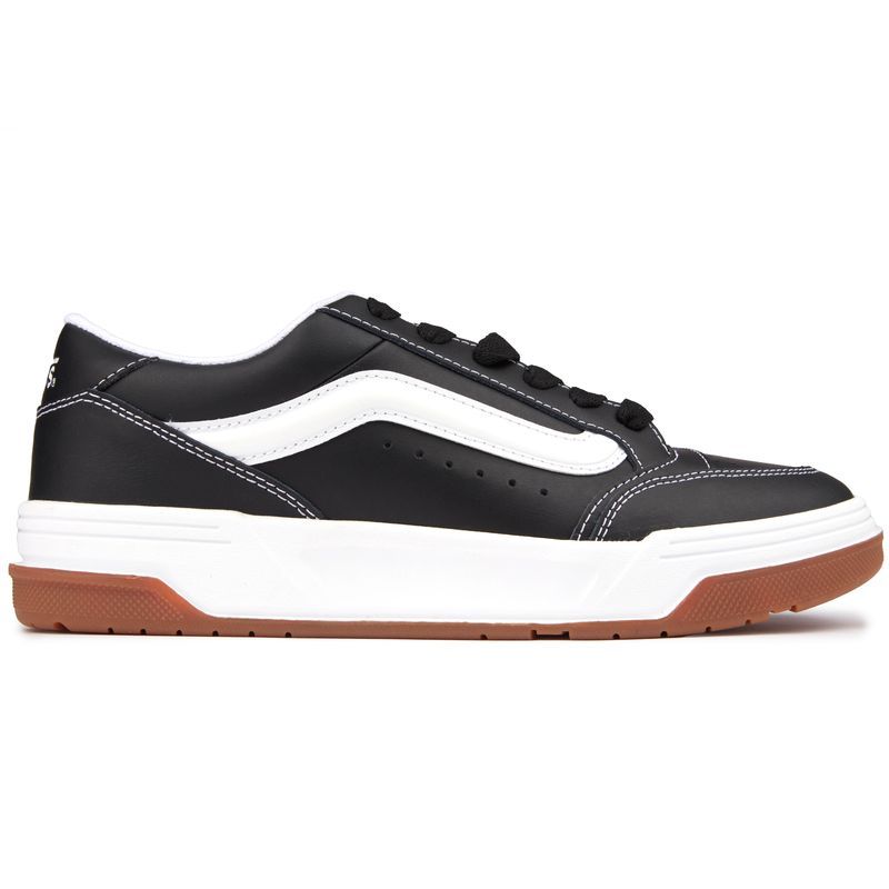 Schwarzer Low Profile Skate-Sneaker aus Leder