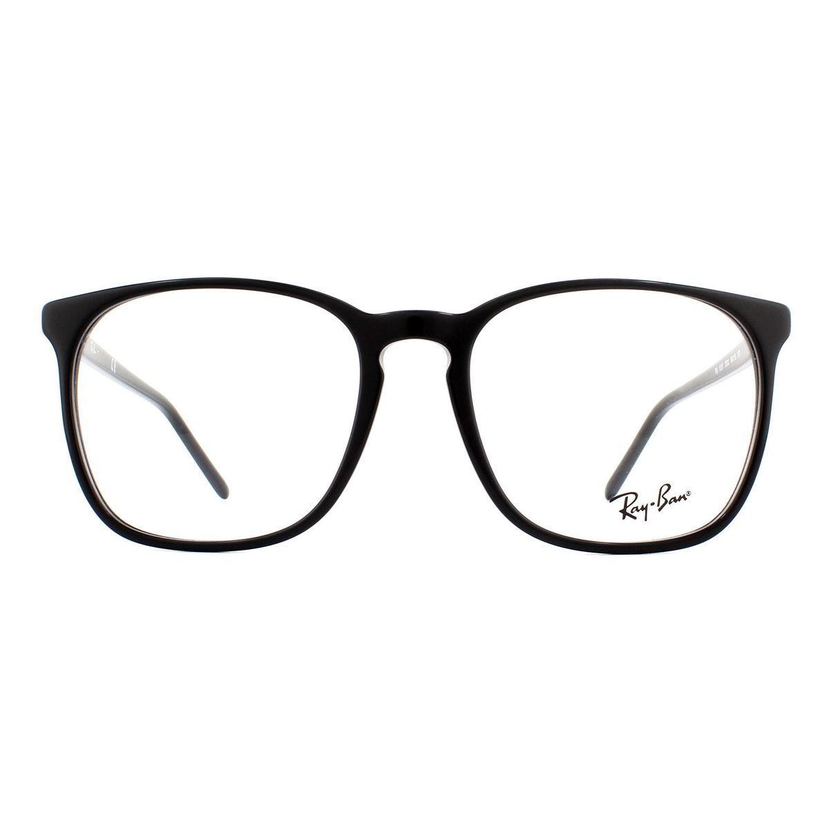 Klassische quadratische Brille in Schwarz
