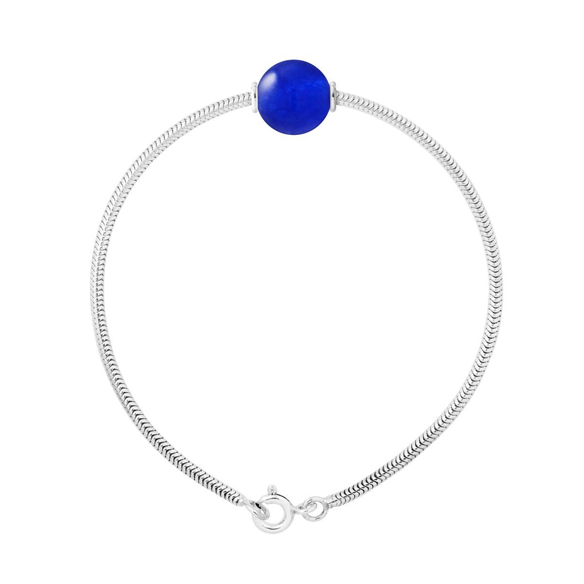 Sterling Silber Armband mit Blau Chalzedon