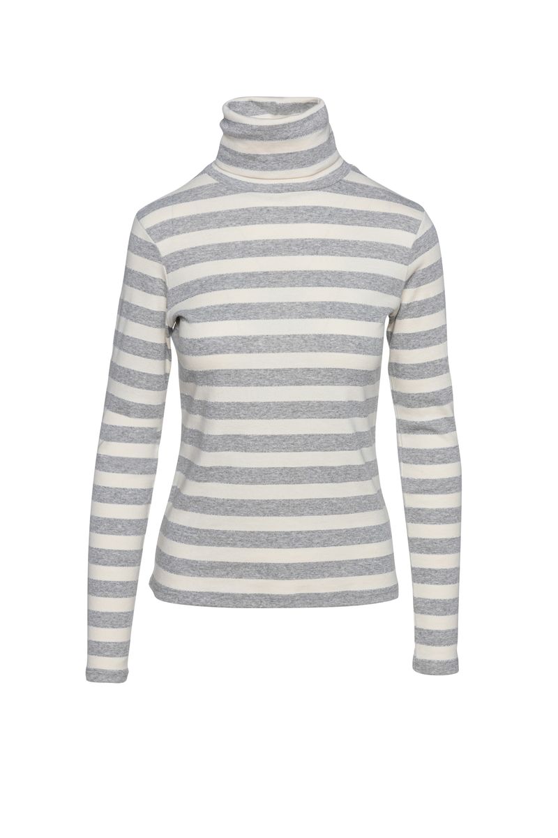Gestreiftes Langarmshirt mit Rollkragen