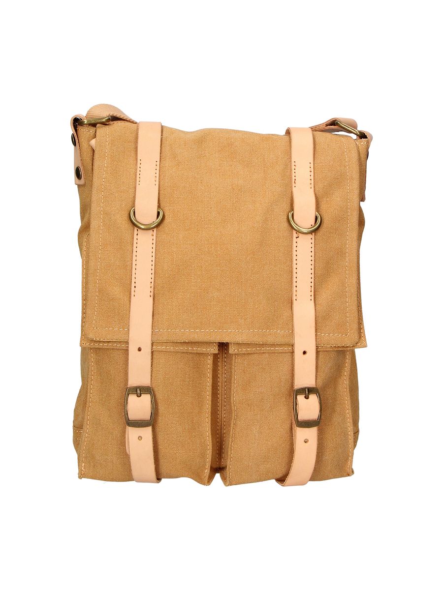 Unisex Schultertasche aus Canvas mit Riemen