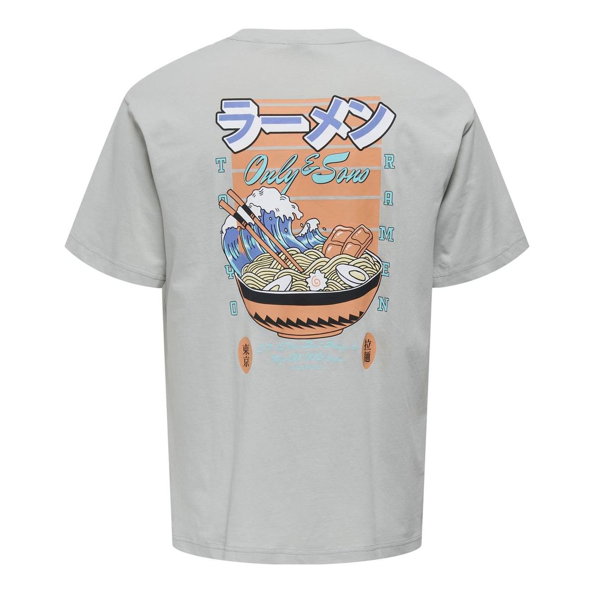 Locker geschnittenes Tokyo-Ramen-Grafik-Shirt