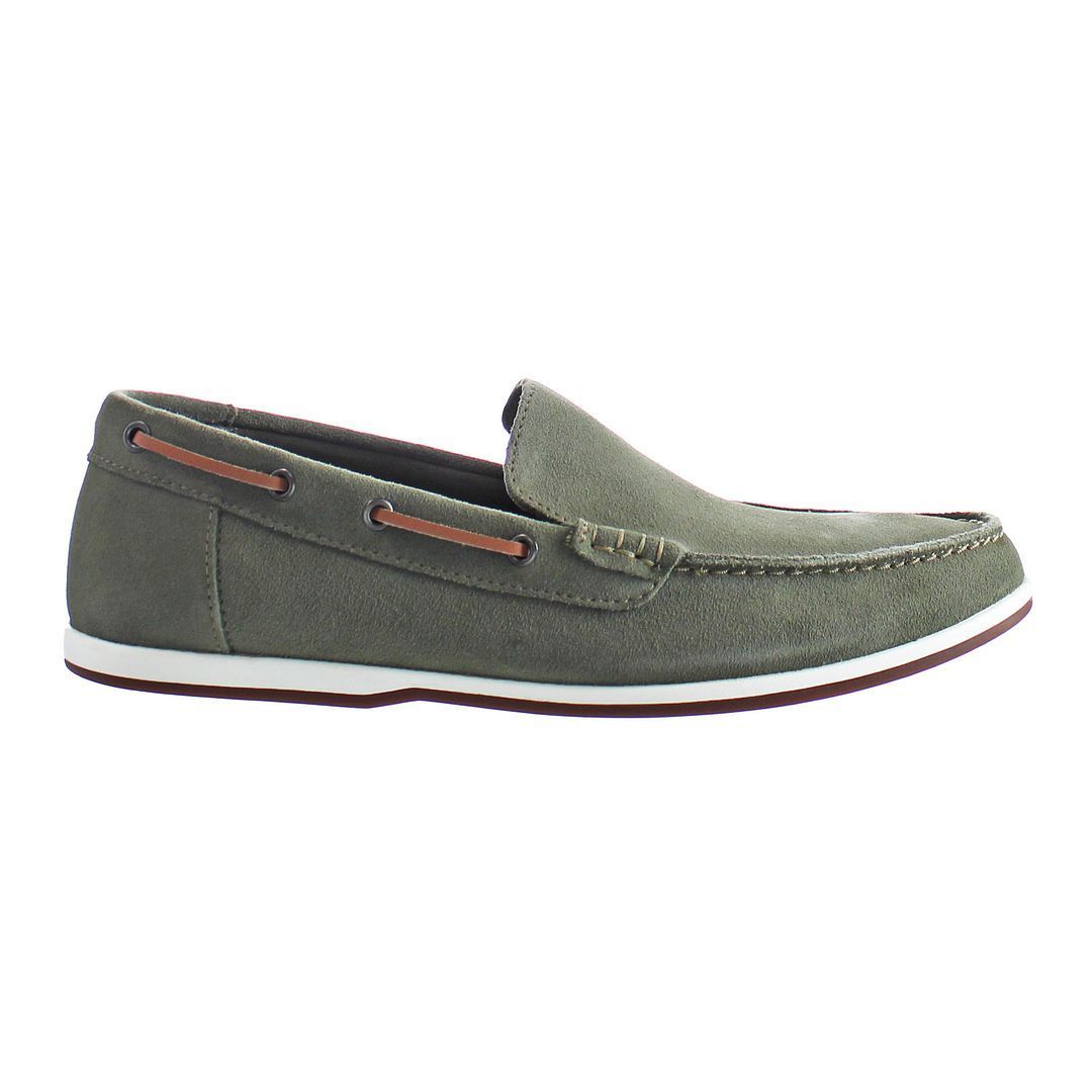 Herren Olivgrüner Bootsschuh Loafer