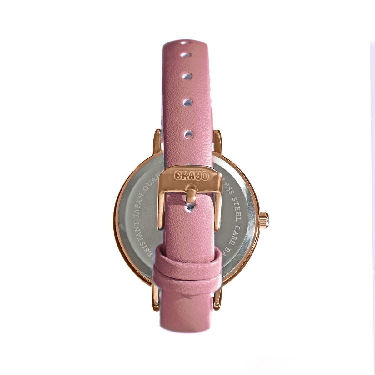 Polka-Dot-Armbanduhr mit Lederarmband