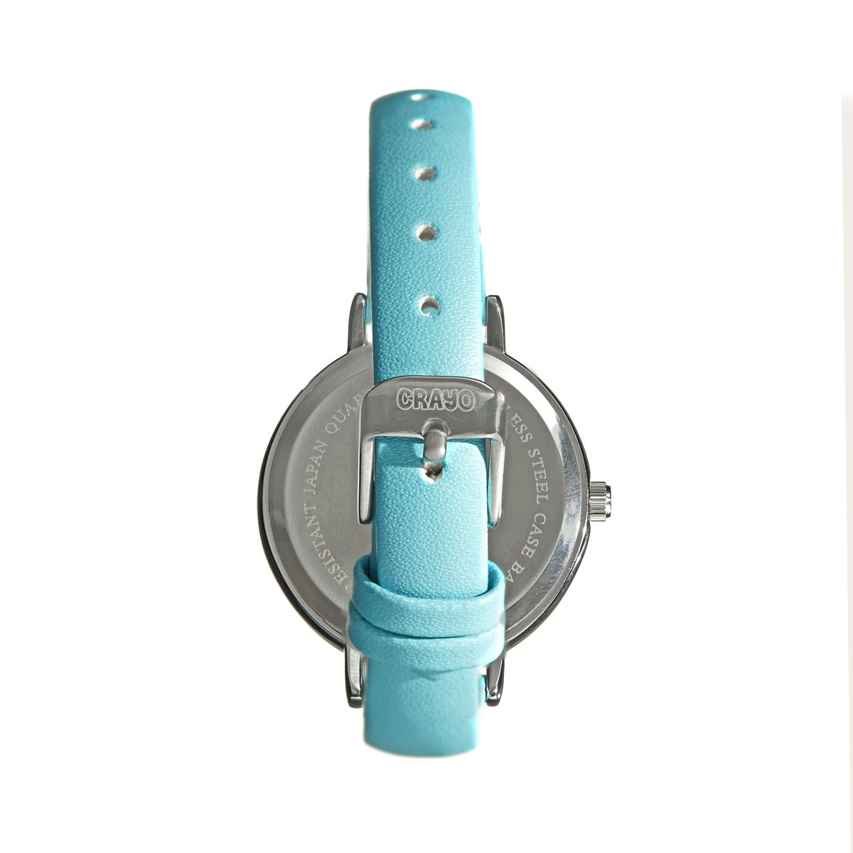 Polka-Dot-Armbanduhr mit Lederarmband