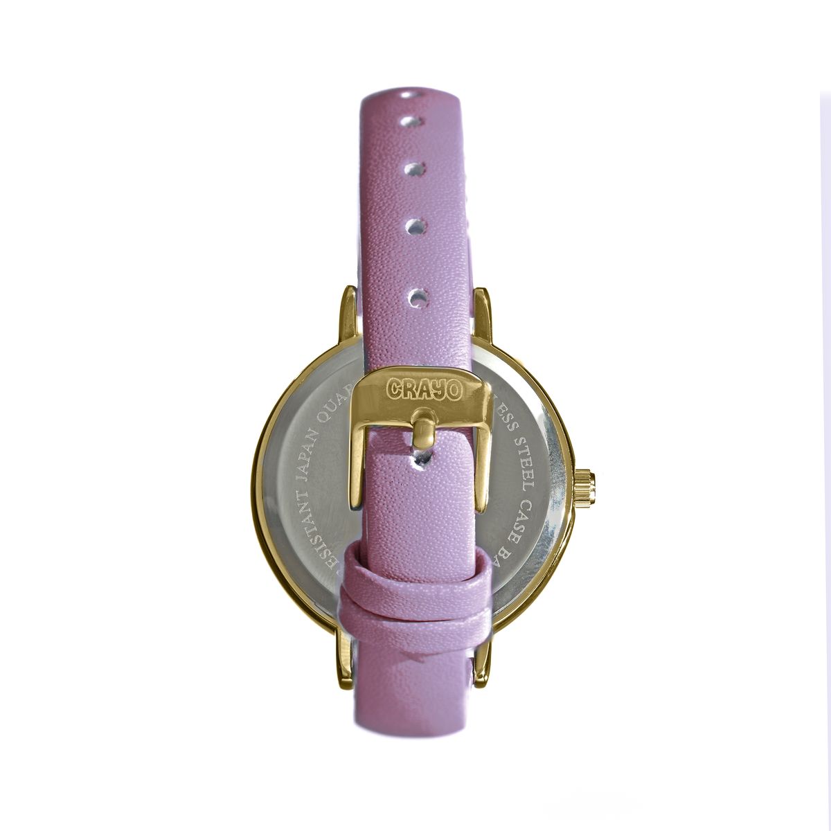 Polka-Dot-Armbanduhr mit Lederarmband