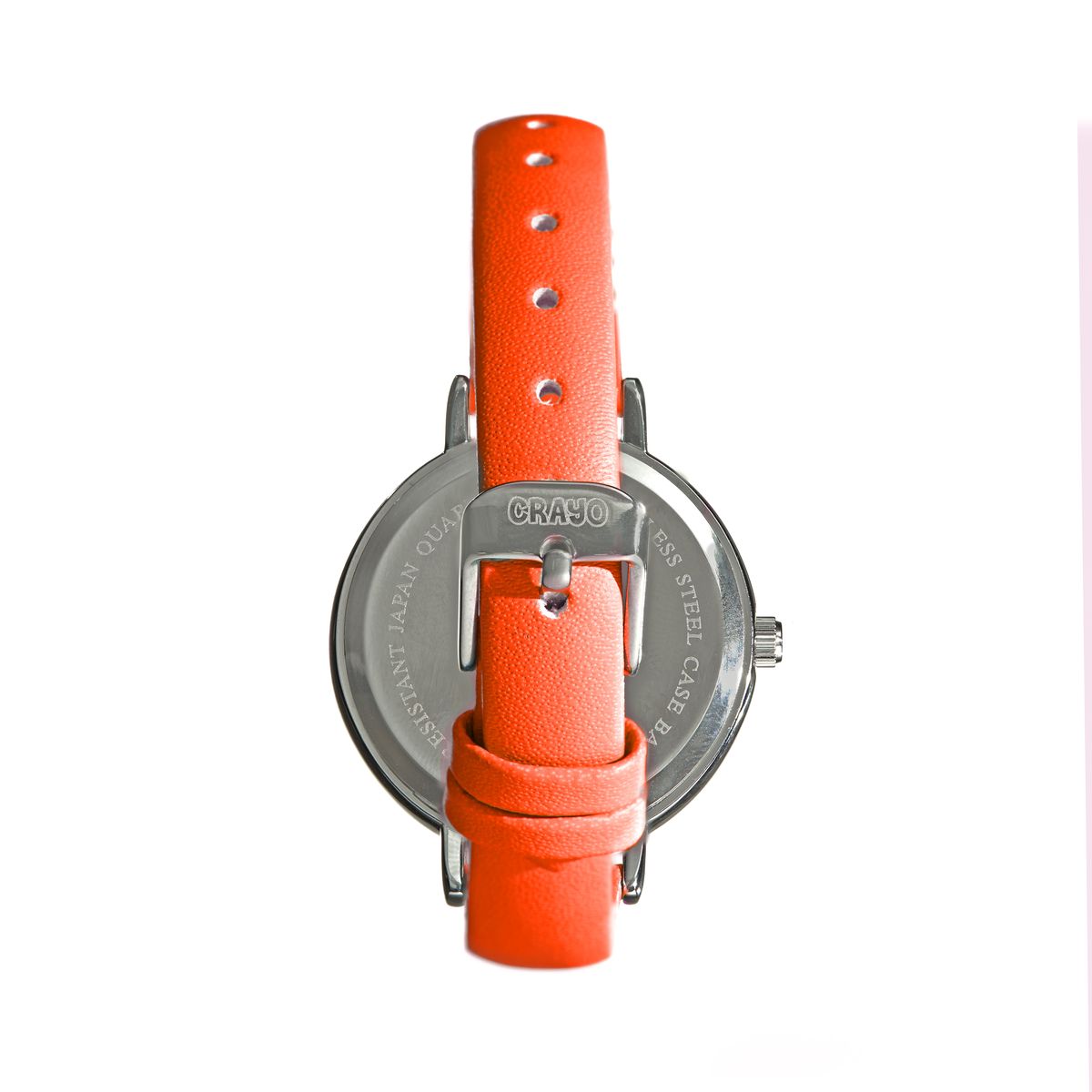Polka-Dot-Armbanduhr mit Lederarmband