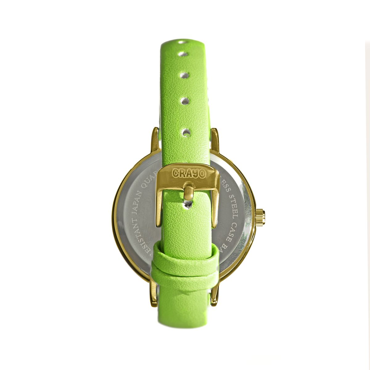 Polka-Dot-Armbanduhr mit Lederarmband
