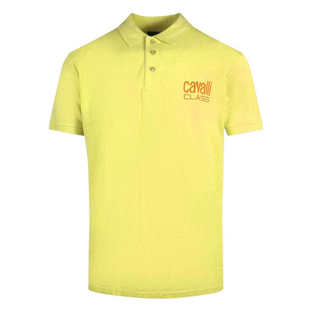 Gelbes Cavalli Class Logo Poloshirt